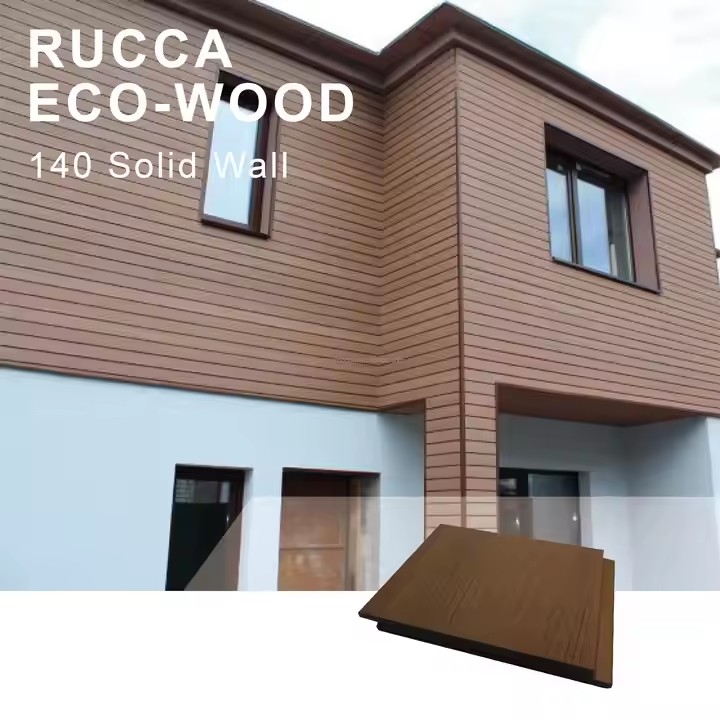 Best Quality China Manufacturer Rucca Exterior 3d Wall Panel Design UV- Resistant Co-extrusion WPC Wall 14012mm