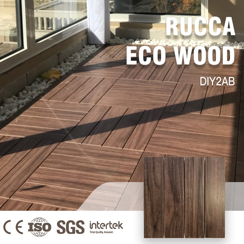 Eco-friendly Wood Plastic Composite Wood FloorInterlocking Decking Tiles with Plastic BaseOutdoor Floor Tiles