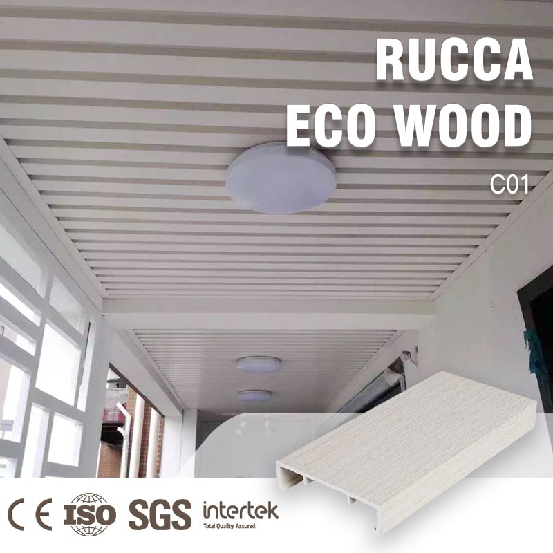 Foshan Rucca WPC Composite Ceiling Design ,Waterproof Suspended Ceiling For Residential