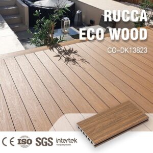 佛山 Ruccawood 胡桃木/仿古木/柚木 WPC 户外塑料复合地板花园地板