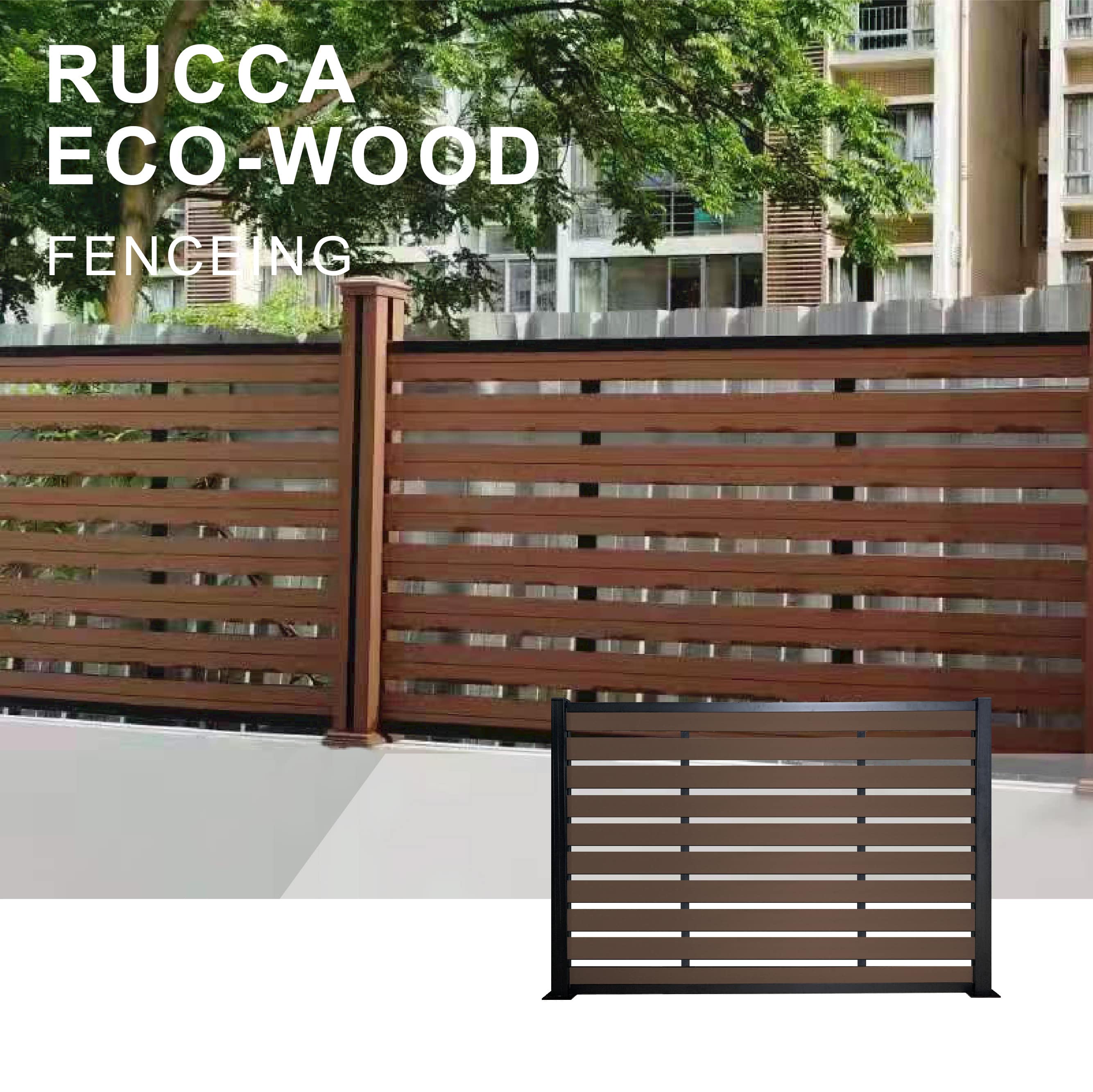 RUCCA 栅栏 复合木 花园 木塑栅栏板 低维护 完全和半隐私栅栏