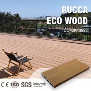 RUCCA 防水圆形空心 139*23 毫米 Wpc 泳池地板共挤抗紫外线木塑复合地板