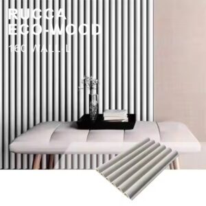 RUCCA Eco Wood Indoor Wood Plastic Composite Pvc Wpc Wall Panel For Wall Decoration