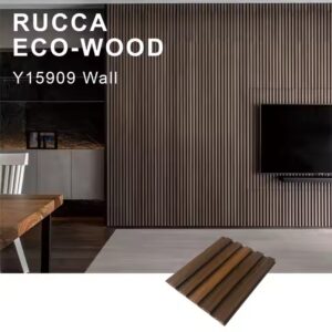 Rucca WPC/PVC Wood Plastic Composite Laminate Wall Panels for Indoor Interior Decoration Facade
