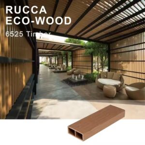 Rucca WPC wood composite timber tube, teak wood for outdoor sun shading, wall cladding China Supplier