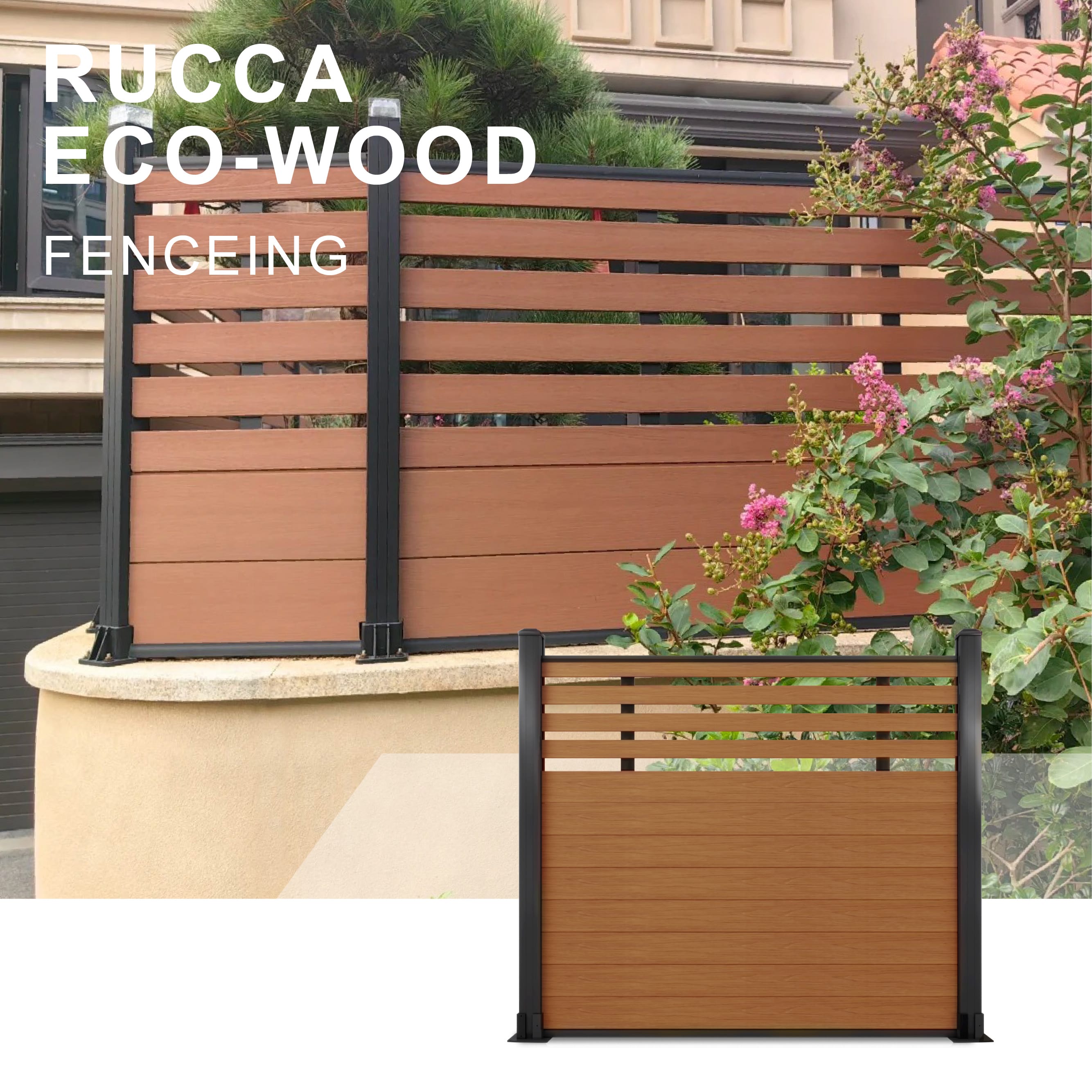Wood Composite Outdoor Wood Garden Wall Panel Wpc Boards Fencing Easy Install Privacy Fence Panels