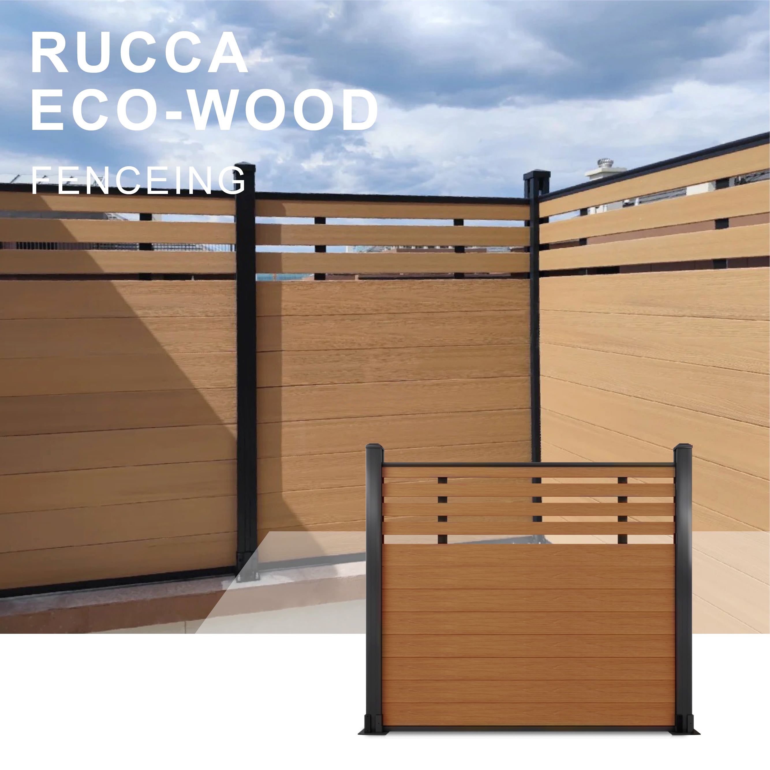 Wood Plastic Composite Outdoor Wood Garden Wall Panel Wpc Boards Fencing Easy Install Privacy Fence Panels