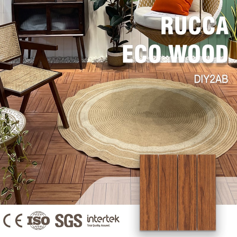 Wood Plastic Composite Wood FloorInterlocking Decking Tiles with Plastic BaseOutdoor Floor Tiles