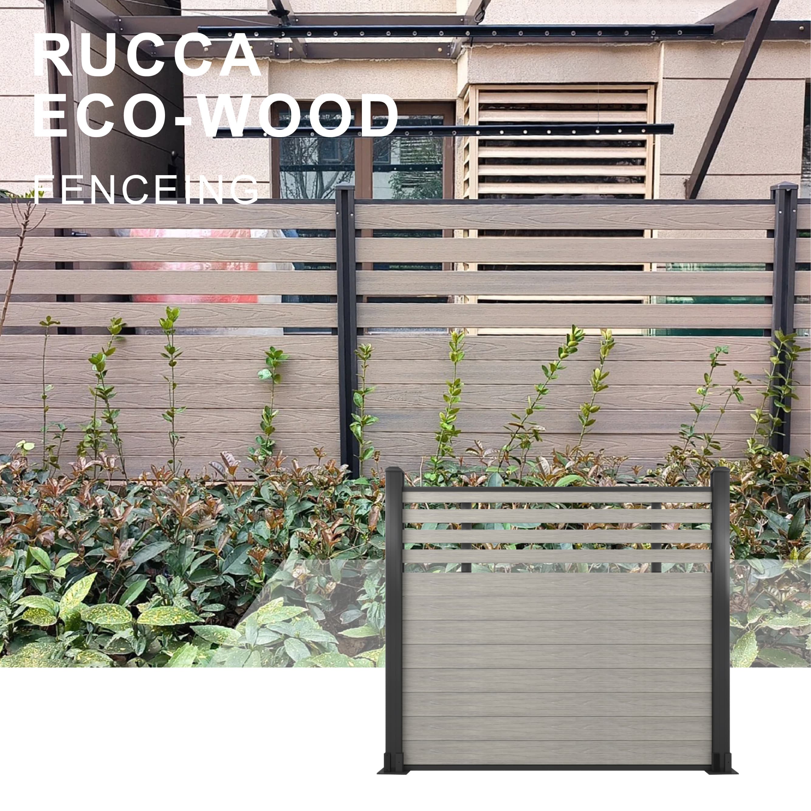 Wood Plastic Outdoor Wood Garden Wall Panel Wpc Boards Fencing Easy Install Privacy Fence Panels