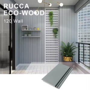 Foshan Rucca Wooden Exterior Wall Siding Solid Wood Wall Panel Outdoor WPC Wall Cladding Waterproof Design Decoration